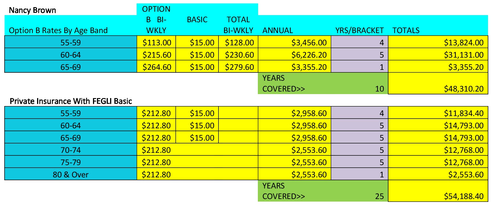 FEGLI Option B Alternative | Seniorcare USA